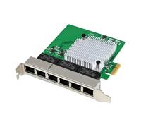 Kznifmk Scheda di rete Gigabit Ethernet PCIe X1 a 6 porte, adattatore di rete 1000 Mbps ad alta velocità per Win7/8/10