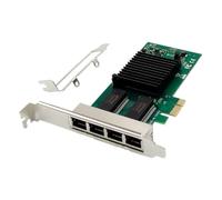 Kznifmk Scheda di rete Gigabit I340-T4 PCI-E X1 4 porte RJ45 PCI Express X Gen 2.1 5GT/S 82580EB Scheda di rete Gigabit