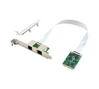 Kznifmk Scheda di rete MiniPCIE Doppia Porta RJ45 2,5 G Gigabit Ethernet 2,5 G/1000/100/10 Mbps RTL8125B Scheda di rete di controllo industriale