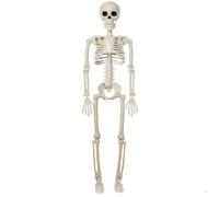 Kznifmk Scheletro di Halloween, scheletro mobile con articolazioni mobili, accessorio spaventoso per cortile, giardino, prato, patio