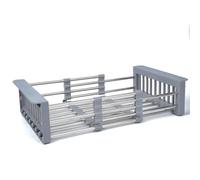 Kznifmk Scolapiatti estensibile per lavello da cucina, cestello per stoviglie, filtro per stoviglie, scolapiatti multifunzione per lavello da cucina