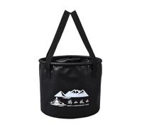 Kznifmk Secchio pieghevole con maniglia per campeggio pesca escursionismo borsa pieghevole per serbatoio d'acqua portatile pieghevole nero