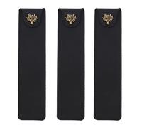 Kznifmk Set di 3 buste per penne in pelle con a pressione per penna a sfera e penna, colore: Nero