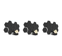 Kznifmk Set di 36 schiume acustiche, insonorizzati autoadesivi, per isolamento acustico e trattamento acustico, colore: Nero