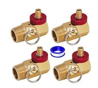 Kznifmk Set di 4 collettori serbatoio aria con foro di riempimento 1/2" NPT Serbatoio X 1/4" NPT tubo X 1/8" NPT calibro accessori per serbatoio compressore d'aria