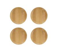 Kznifmk Set di 4 Sottobicchieri per Bicchieri da Vino, Topper Bicchieri da Vino da 4 Pollici, Topper Salumi In Bambù, Sottobicchieri Topper Bicchieri da Vino In Bambù