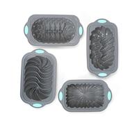 Kznifmk Set di 4 stampi per pane antiaderenti per forno da cucina, per pane alle banane, pane di mie, quattro quarti e pane di carne