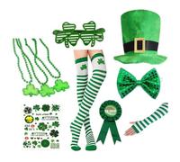 Kznifmk . Set di accessori per costume di santo, calze, occhiali, adesivi, cosplay per decorazione di festa, facile da installare, facile da usare