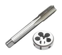 Kznifmk Set di maschi e filiere metriche, set di maschi e filiere per macchina, maschi per filettature e filiera rotonda, come indicato