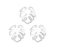 Kznifmk Set di pinze in bambù per tartaruga, supporto in plastica per fusto di piante, supporto per foglie di pianta verde a forma di fiore, conchiglia di tartaruga in bambù 3 pezzi A