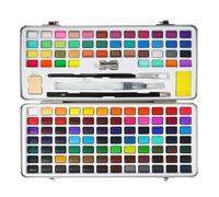 Kznifmk Set di pittura ad acquerello, 128 colori di pittura con pennelli, pennelli, matita da disegno, perfetto per dipingere, disegnare