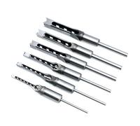 Kznifmk Set di punte quadrate per la lavorazione del legno, punte elicoidali, scalpello da mortasa, set di strumenti di perforazione, trapano a prolunga a spirale