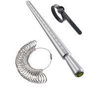 Kznifmk Set Di Strumenti di Misura Misura Anello Misura Anello Con Lente Di Ingrandimento, Strumento Di Dimensionamento Mandrino Anello Solido per La Riparazione di Anello, Installazione Facile