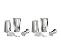 Kznifmk Set Professionale di Shaker Boston, Setaccio Cocktail E Set Jigger. per Barre Premium Nel Acciaio Inossidabile da 8 Pezzi per Un'Esperienza di Miscelazione Eccezionale di Cocktail