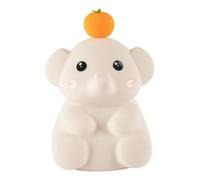 Kznifmk Simpatica Lampada A Forma di Elefante, Luce Notturna In Silicone con Timer da 30 Minuti, Lampada da Comodino Ricaricabile con Touch Control Rosa