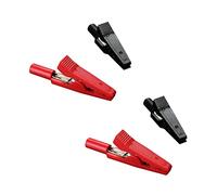 Kznifmk Sonda di prova di pinza per connettore a coccodrillo isolata 4X, rosso + nero