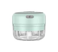 Kznifmk Spremiagrumi Elettrico per Aglio, Mini Tritatutto, Peperoncino, Taglio, Carne, Schiacciapatate Verde