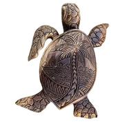 Kznifmk Statua di Tartaruga di Mare, Statua di Animali Intagliato in Resina di Tartaruga Mare Hawaiana, Decorazione per la Casa della Costa dell'Oceano