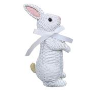 Kznifmk Statuetta di coniglio di simulazione, decorazione da tavola di Pasqua, facile da usare, in bianco.