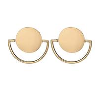 Kznifmk Stile Punk Moda Orecchini A Mezza Cerchio Personalità Oro Colore Geometrico Orecchini In Lega Rotonda Con Mezzo Cerchio Goccia Orecchini Da Donna