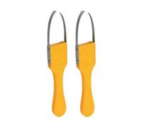 Kznifmk Strumento di rimozione dell'erba multifunzionale manuale anello di diserbo pala taglierina per erba strumento per diserbo prato allentamento giallo