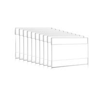 Kznifmk Supporto da parete per pannello in acrilico da 4 x 6 pollici, cornice da parete trasparente con biadesivo per ufficio e confezione da 10