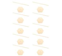 Kznifmk Supporto in legno, pannello di visualizzazione da parete, decorazione da tavolo per matrimoni, festa di compleanno dei bambini, esagono + bastone di inserimento