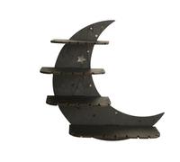 Kznifmk Supporto per luna in legno, supporto in , espositore da parete, scatola da collezione, fissaggio a parete B