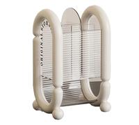 Kznifmk Supporto per pennelli da trucco in acrilico, scatola di immagazzinaggio trasparente per rossetti e cosmetici, organizzatore da tavolo per strumenti di trucco, bianco