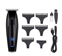 Kznifmk Tagliacapelli Elettrico USB Ricaricabile Professionale Parrucchiere Barbiere Display LED Digitale con 5 Pettini Limite