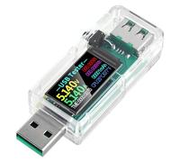 Kznifmk Tester USB Power Meter USB, Multimetro USB 3.3-30 V 0-5 A Tensione Corrente Capacità Amp Volt Voltmetro Amperometro Rilevatore