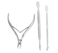 Kznifmk Tronchesino per unghie con Trimmer Set di 3 raschietti per manicure