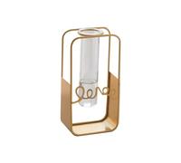 Kznifmk Vaso da fiori con supporto per vaso in vetro trasparente per ufficio, casa, piante , decorazione per ufficio, 1 set