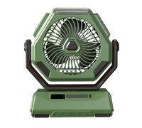 Kznifmk Ventilatore da per Esterni 6000MAh Ventilatore Oscillante da Soffitto Ricaricabile Condizionatore Portatile Dispositivo di Raffreddamento con Illuminazione Facile da Usare -B