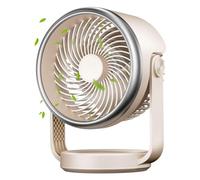 Kznifmk Ventilatore da Scrivania, Circolatore D'Aria Ventilatore Portatile Ventilatore A Batteria con USB, Flusso D'Aria Potente A 4 Velocità, Ventola Dal Funzionamento Silenzioso Durevole Facile da U