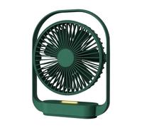 Kznifmk Ventilatore da Scrivania Piccolo Ventilatore Ventilatore da Tavolo Silenzioso Ventilatore da Tavolo Elettrico Ricaricabile per Camera da Letto Ufficio Verde