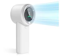 Kznifmk Ventilatore Indossabile A 5 Velocità Ad Alta Velocità, Ricaricabile Tramite USB con Display su Schermo, Design Compatto per Uso Interno Ed Esterno B