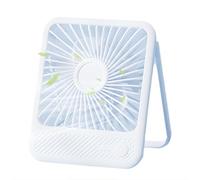 Kznifmk Ventilatore Piccolo Ultra Silenzioso A Forte con Inclinazione di 180°, Pieghevole e Regolabile A 3 Velocità, 1 Pezzo