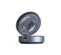Kznifmk Ventilatore Portatile con Luce LED 4000Mah Display Digitale Ricaricabile Ventilatore da Tavolo Ventilatore Ventilatore da Scrivania per Camera da Letto-Blu