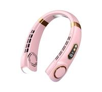 Kznifmk Ventilatore Portatile da Collo, Ventilatore Personale Ricaricabile A Libere, Ventilatore Regolabile per, Viaggi, Ufficio Rosa