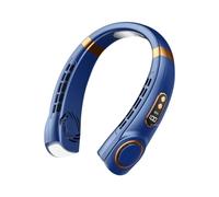 Kznifmk Ventilatore Portatile da Collo, Ventilatore Personale Ricaricabile A Libere, Ventilatore Regolabile per, Viaggi, Ufficio Blu