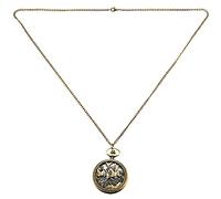 Kznifmk Vintage Hollow Three Horse Quarzo Pocket Watch Collana Ciondolo