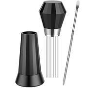 Kznifmk WDT Tool - Strumento di erogazione dell'espresso con manico in lega di alluminio e penna per scultura d'arte di caffè, agitatore di caffè