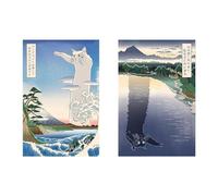 Kznifmk XL-Divertente Nero Bianco Longcat Tela Pittura Parete Art Poster Stampa per la Decorazione Interna Facile da Installare Facile Da Usare