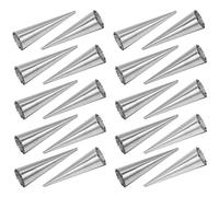 KZNKZN 20 stampi in acciaio inox a forma di grande vite per croissant, coni antiaderenti in corno di crema, creme, stampi per pasticceria, per Natale