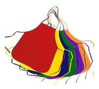 KZNKZN Confezione da 12 grembiuli per bambini in 6 colori, tinta unita, senza maniche, impermeabili, per pittura e pittura, per cucina e aula per ragazzi o ragazze, verde, rosso, viola, giallo,