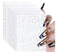 Kzouenzu Adesivi Unghie, Adesivi Unghie Nail Art 12 Fogli, Stickers Unghie Autoadesivi, DIY Decorazioni Unghie Nail Art