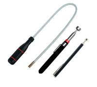 Kzouenzu Calamita Telescopica + Asta Magnetica Flessibile e Curva[3 Pezzi], Asta Telescopica Magnetica Portatile, Per Raccolta Di Piccole Pezzi, Bulloni, Oggetti Metallici, Ricambi Auto