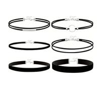 Kzouenzu Choker Donna, 6 Set Di Collane A Girocollo, Collane Girocollo In Velluto Elasticizzato, Aggiungi Un Tocco Di Eleganza Al Tuo Look Quotidiano
