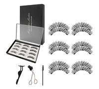 Kzouenzu Ciglia Finte, Kit Estensione Ciglia [6 Paia], Utilizzato Per Espandere Le Ciglia, Ciglia Finte Cluster, Individuale Lashes Kit Per Principiante A Casa